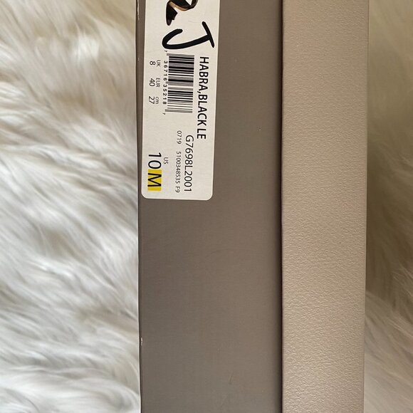 Franco Sarto Habra Black Leather Heeled Sandals Size 10 - Picture 5 of 5